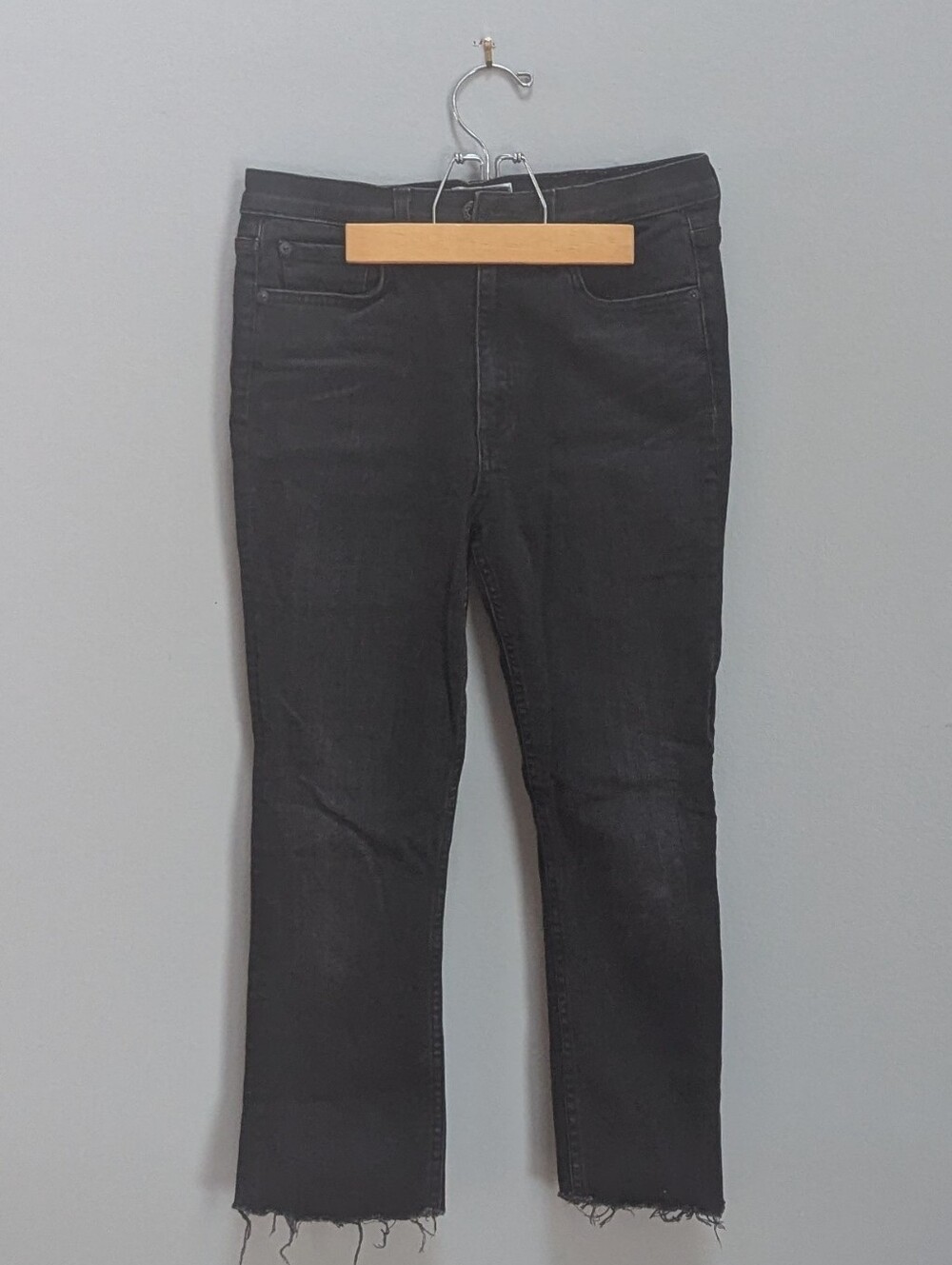 ASKK NY Black Raw Hem Cropped Jeans -Size 27